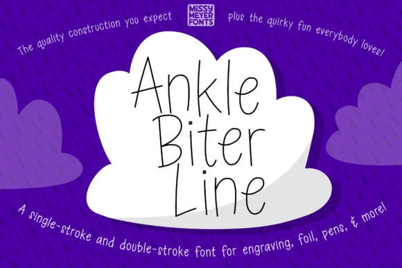 Ankle Biter Line: A Playful Font for Creative Tools