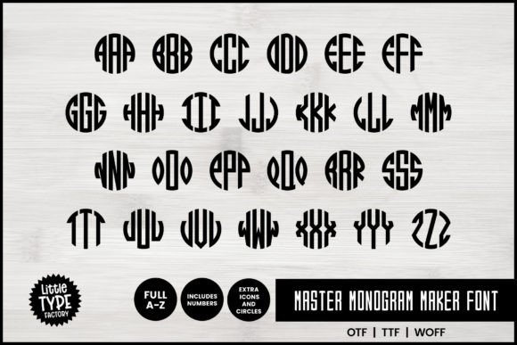 Master Monogram: The Circle Font for Logos and Emblems