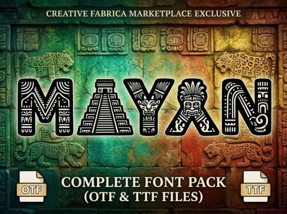 Mayan: The Decorative Display Font for Bold Visual Statements