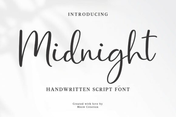 Midnight Script: The Modern Handwritten Font for Elegant Design