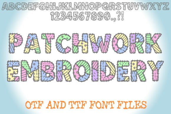 Patchwork Embroidery: A Cozy Font for Handmade Charm