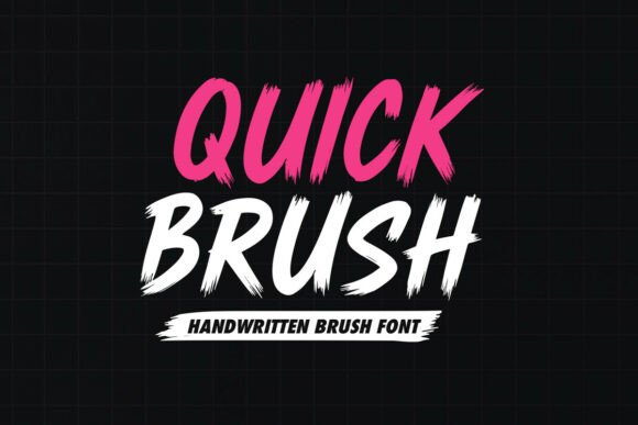 Quick Brush: A Flowing Handwritten Font for Dynamic Designs
