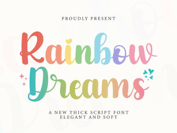 Rainbow Dreams: A Bold Script Font for Joyful Projects