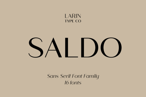Saldo: A Modern Sans Serif for Clear Communication
